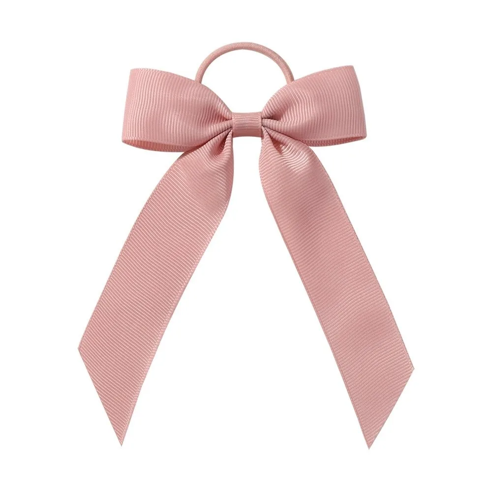 

Розово-черная резинка для волос с бантом, высокоэластичная, не повреждающая волосы, для девочек, аксессуар для прически, повязка на голову, для танцев