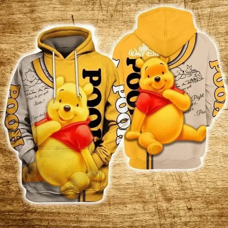 Winnie The Pooh 3D Men's Hoodie Disney Cartoon Hoodie Sweatshirt Clothing Men Women Kids Cartoon Graphic All Over Print Hoodie