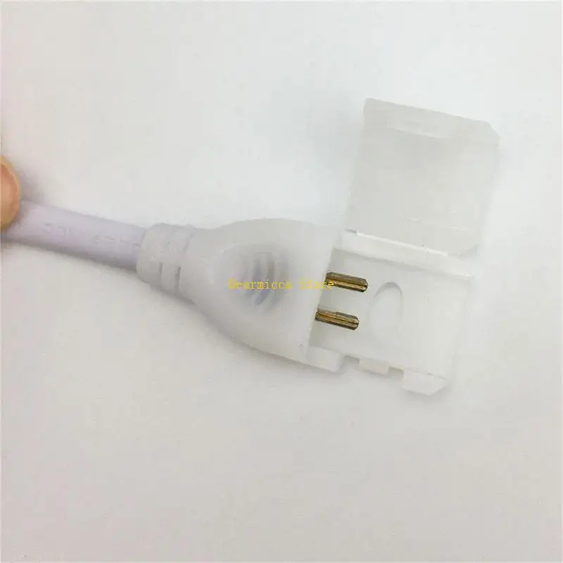 

P0UE 220V LED Strips Plug Extension Wire Replacement Solderless Fast Connector