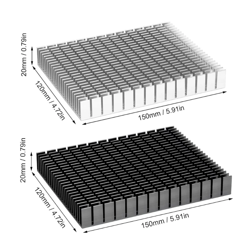 Aluminium Heat Sink Radiator Heatsink Elektronik Pendingin Disipasi Panas Radiator Sirip Pendingin untuk AX3 AX6 Router