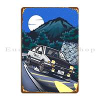 Initial D Takumi Fujiwara Hachiroku Downhill Attack Ae86 Trueno Metal Sign Club Printed Party Living Room Tin Sign Poster