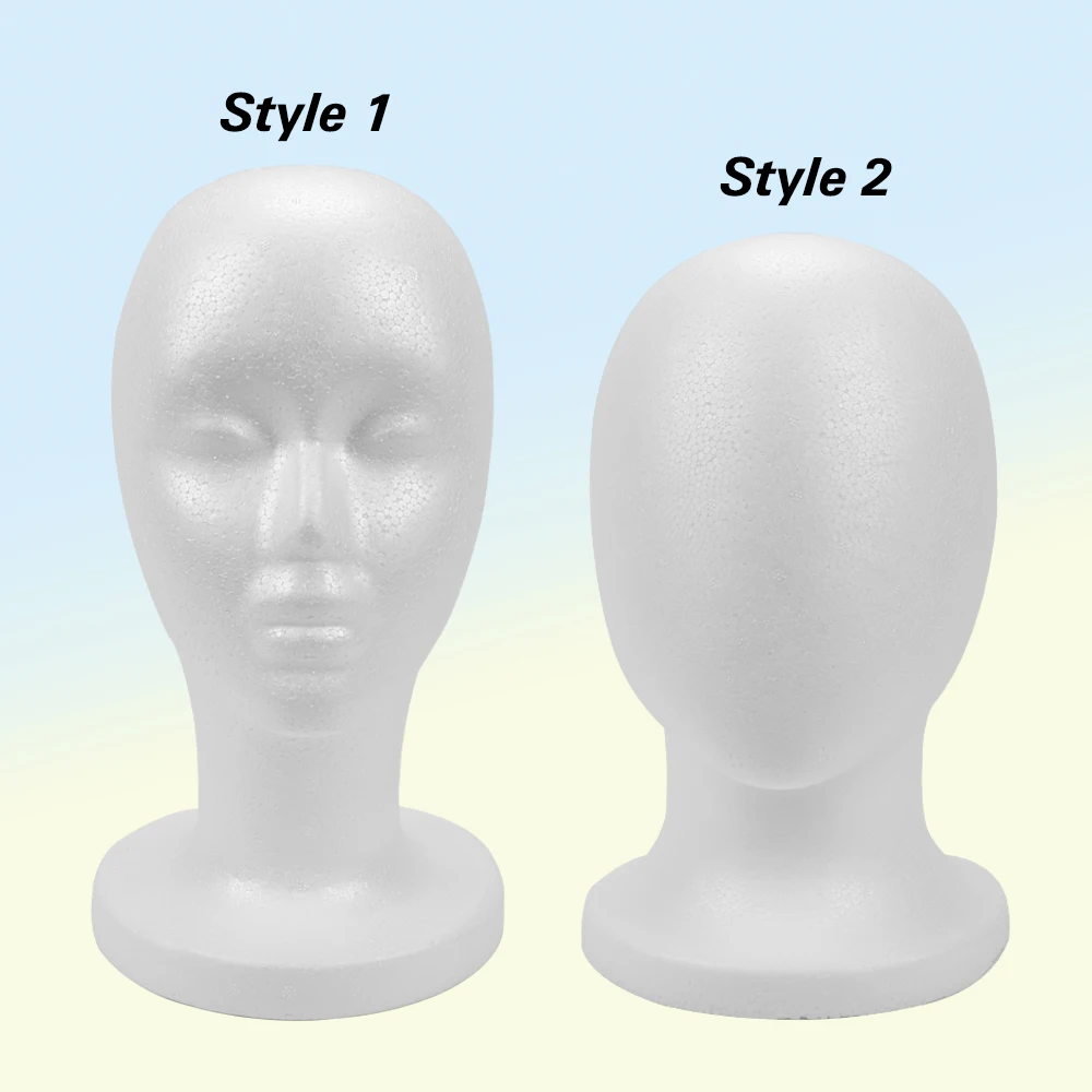Mannequin Heads Foam Wigs Holder DIY Wig Head Styrofoam Wig Stand For Wig Making Display Styling With Needles Wig Accessories