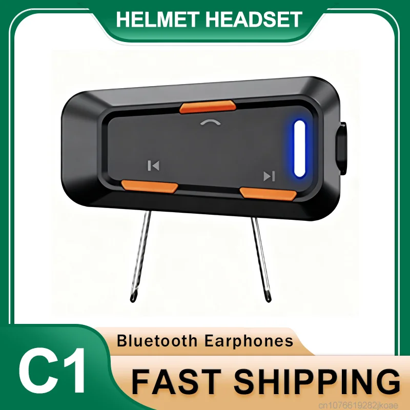 

C1 гарнитура для шлема, беспроводные Bluetooth 5,3, наушники с шумоподавлением, Hi-Fi стерео наушники для езды на мотоцикле, музыкальные наушники 450 мАч