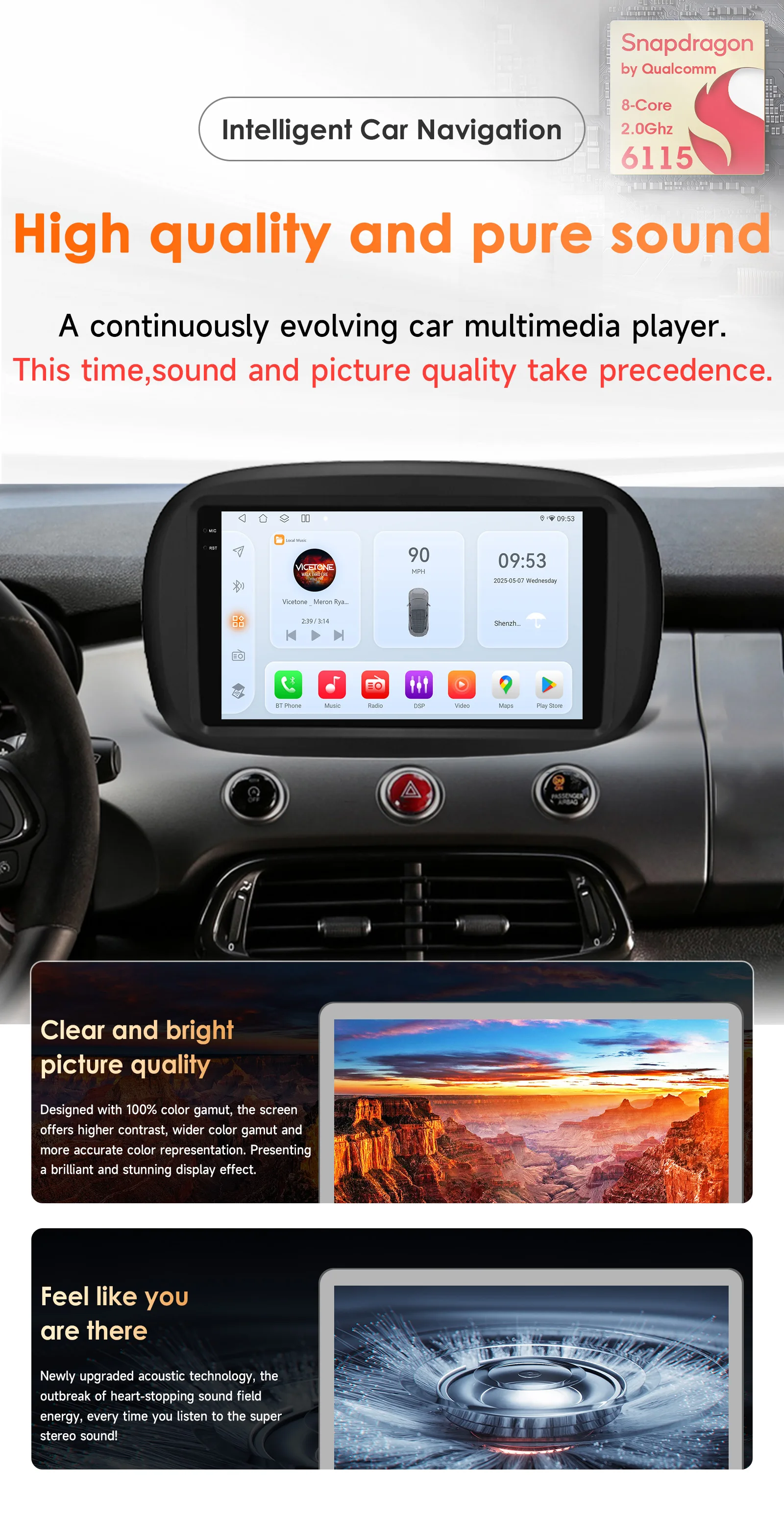 Android 14 For Fiat 500X 2014 - 2020 QLED Stereo Car Radio Multimedia Video Player GPS AI Voice CarPlay Head Unit Navigation 4G