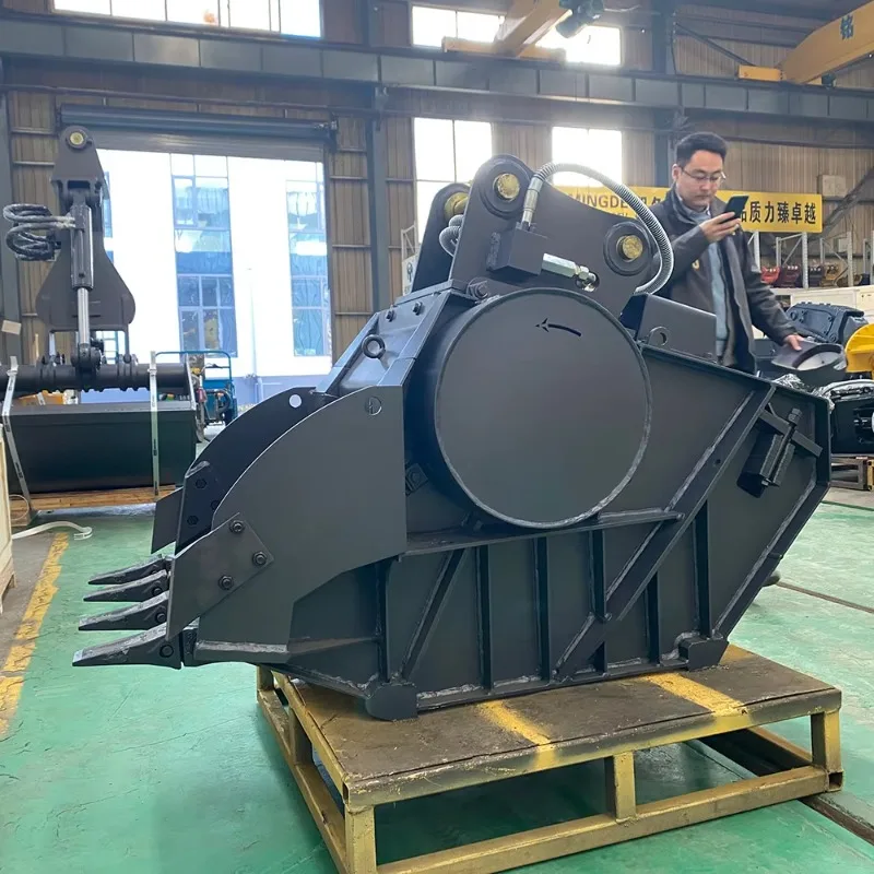Crusher Bucket High Efficiency Excavator Attachment Crushing Rock Crusher Bucket Wear-resistant for Long-term Operation Custom