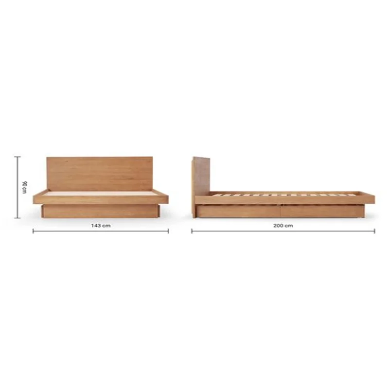 Flower Shaped Princess Kids Solid Wood Bed Frame Full Size Anti-Collision Apartment Bedroom Furniture