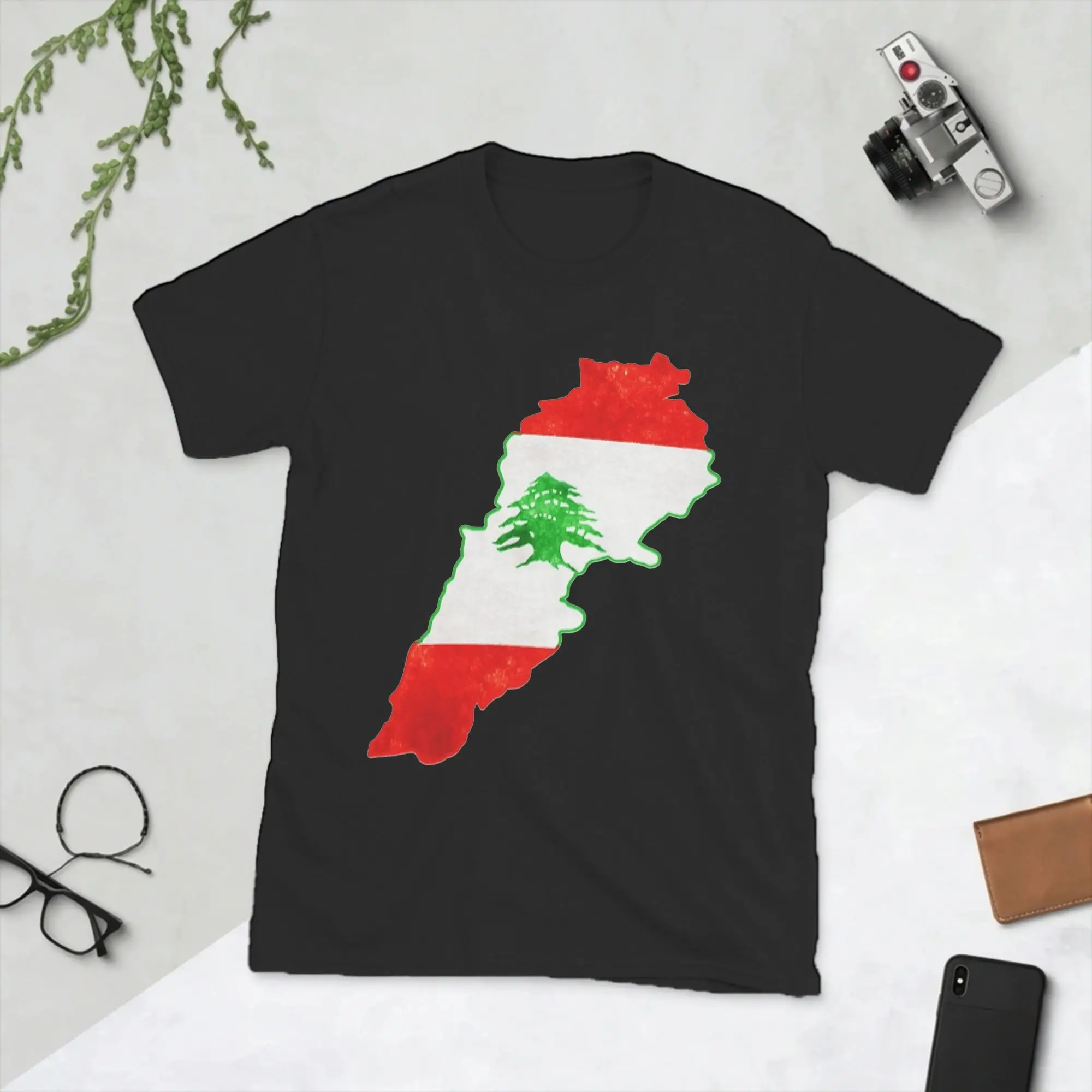 Lebanon Flag Men T Shirts  Novelty Tee Shirt Short Sleeve Crew Neck T-Shirt 100% Cotton Birthday Gift Clothes