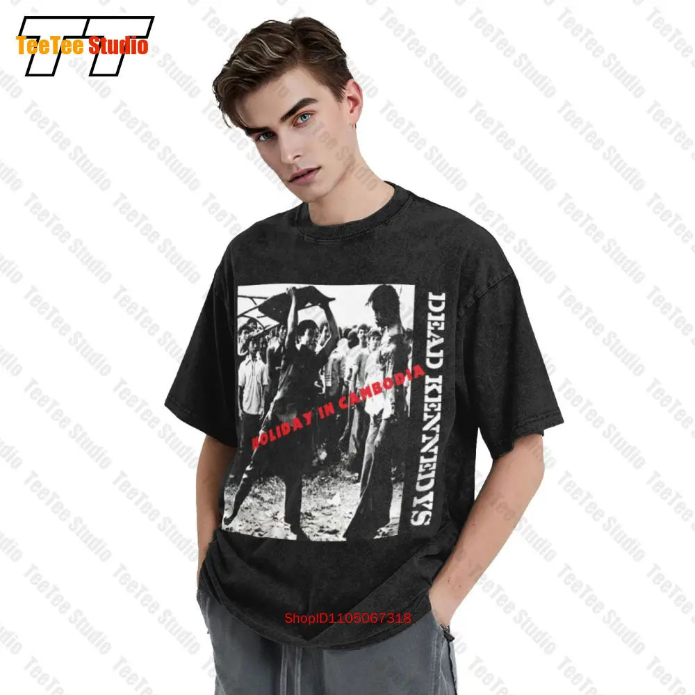تي شيرت Dead Kennedys Holiday In كمبوديا Punk Rock Music Vintage كبير الحجم GKDY #3