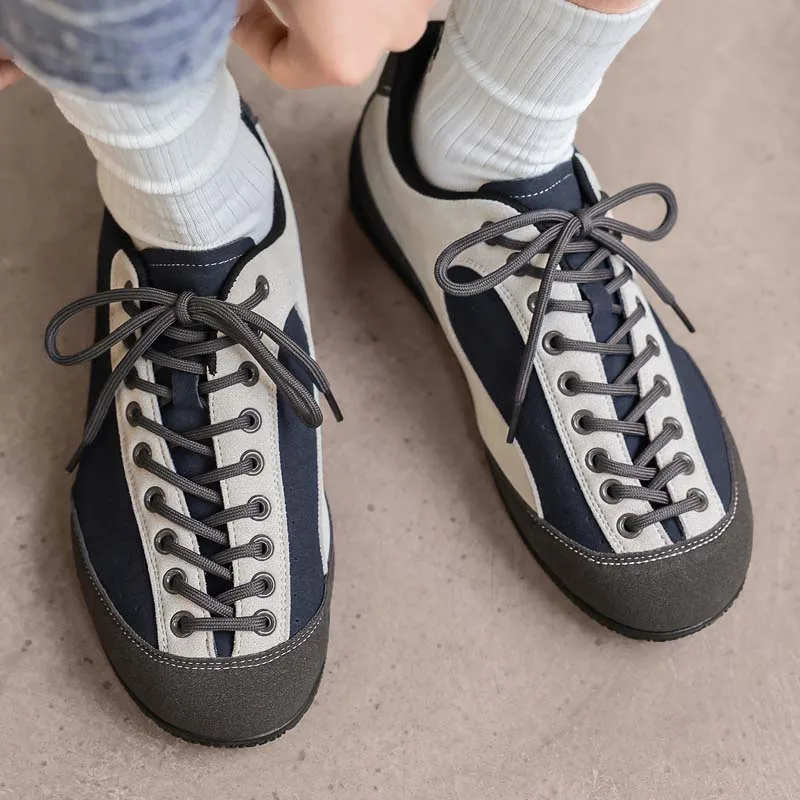 

Unisex Barefoot Wide Toe Shoes Women Men Artificial Leather Minimalist Sneakers Zero Drop Outdoor Lace-Up Slip on Walking Shoes