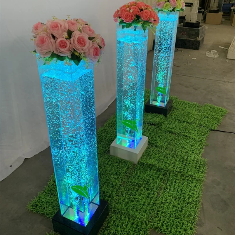 Sitte. LED Bubble Water Blumen ständer für Hochzeits bankett Hotel Restaurant Dekoration