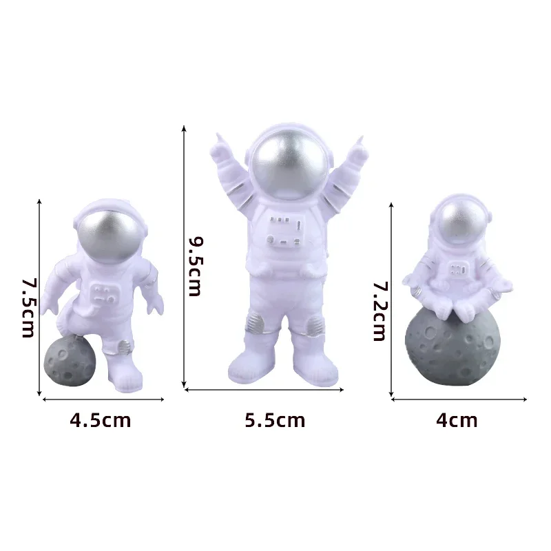 Astronaut Cake Topper Outer Space Birthday Decoration Astronaut Cake Decoration Planet Moon Baby Shower Kids Party mariage doré