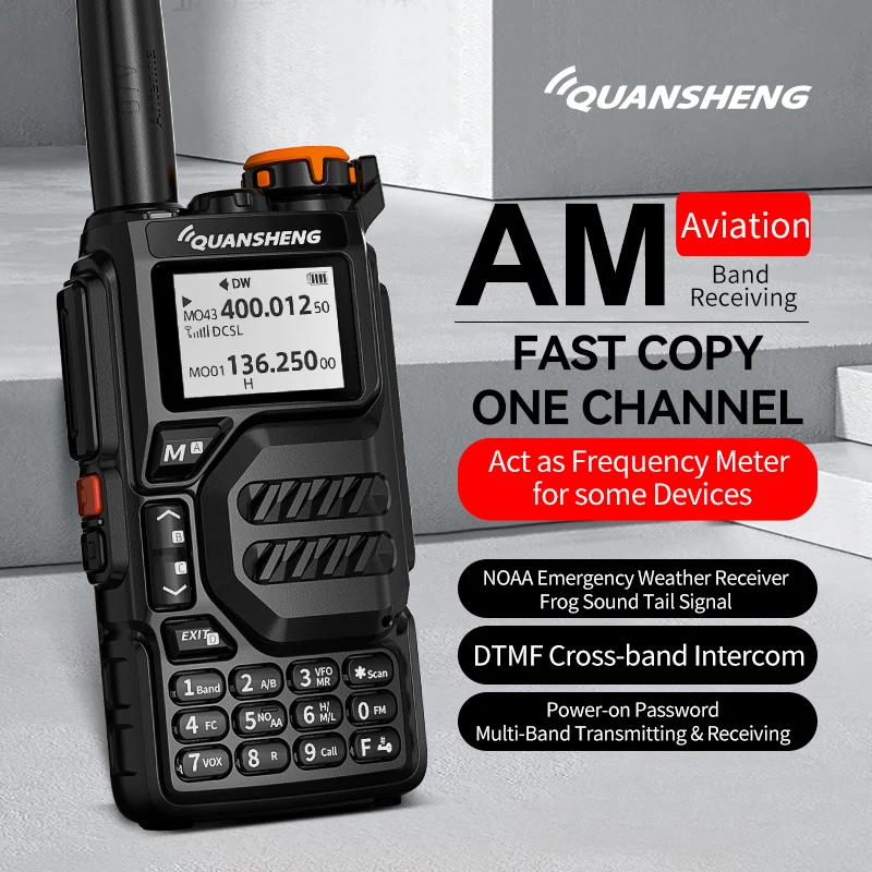 Quansheng UVK5 UV-K5 full band 50-600MHz long range quansheng k5 Type-c walkie talkie two way radio ham radio amateur radio