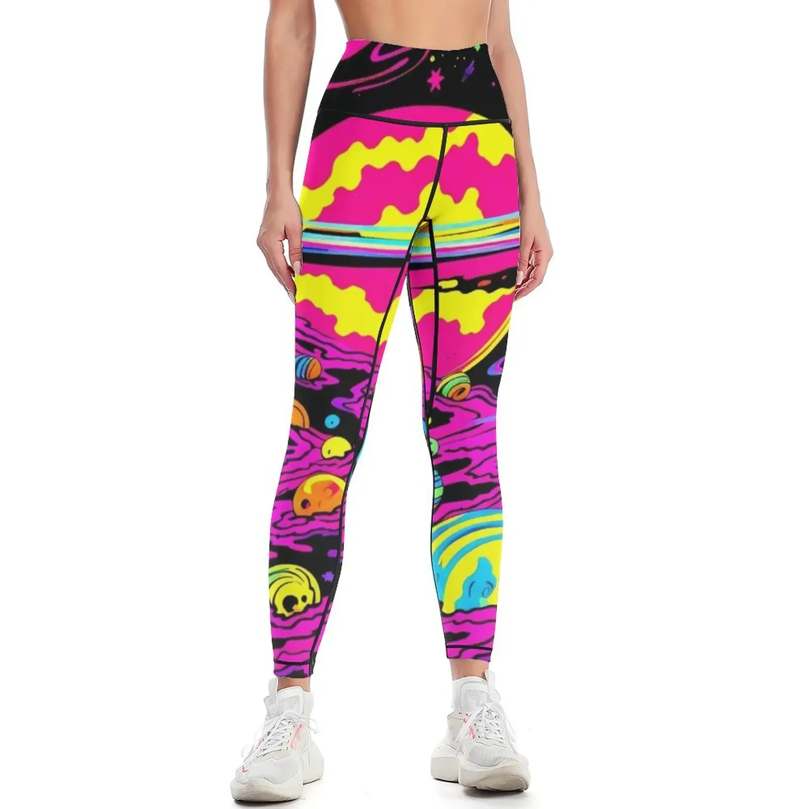 PSYTRANCE SPACE AND PLANETS TAPESTRY Leggings Sweatpants Leginsy push up fitness set gym sports for push up Womens Leggings