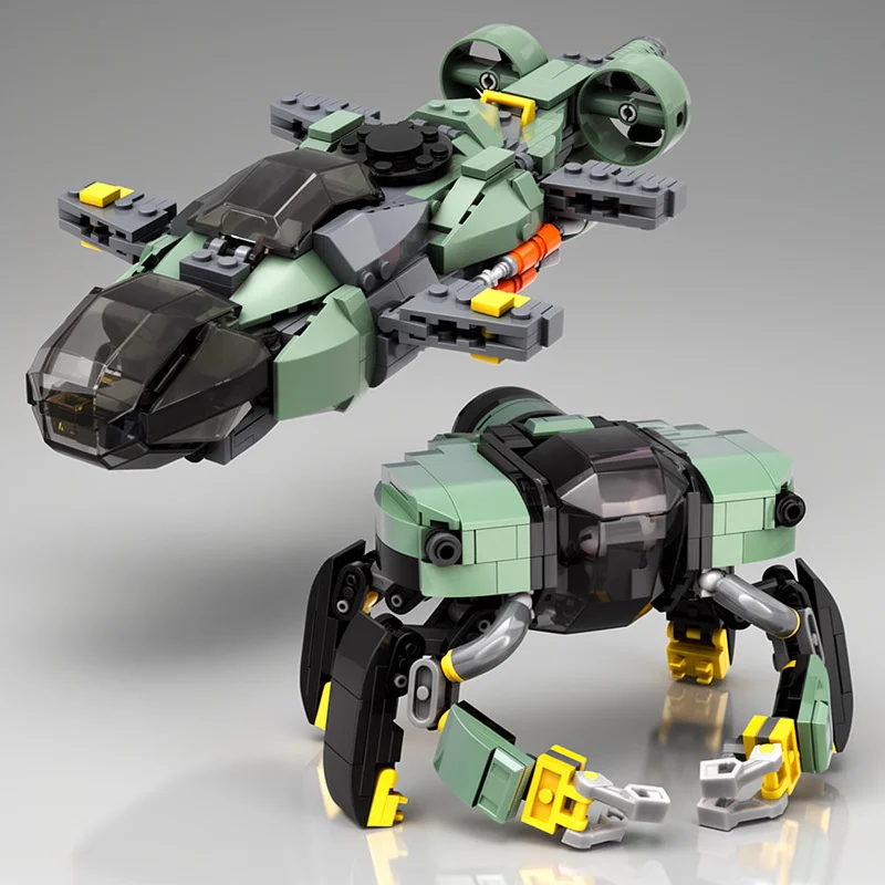 

MOC Submarine Building Blocks Model, DIY Underwater Vehicle & Robotic Mech Bricks Set, Creative Submersible Toy for Kids Adults