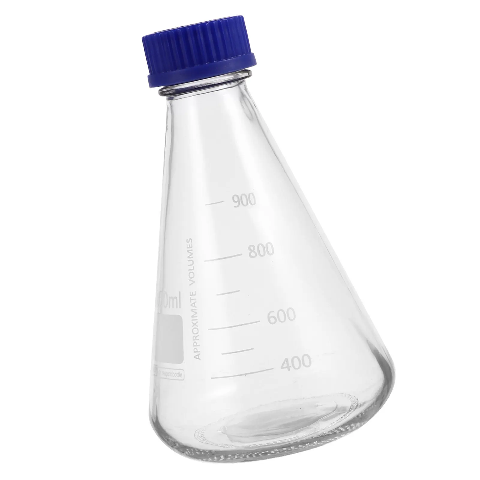 Frasco cónico de vidrio de 1000Ml, frasco Erlenmeyer transparente, equipo de laboratorio, instrumento de investigación química para experimentos, 1 ud.