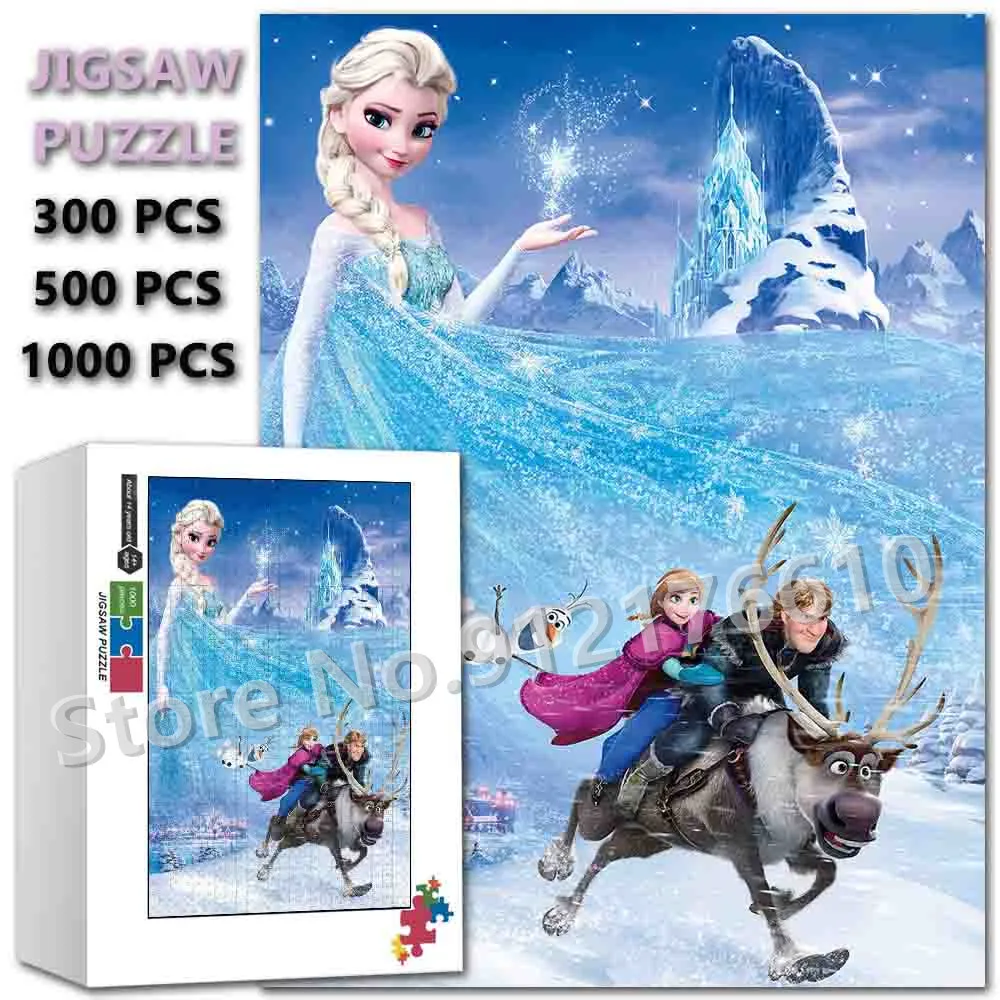 Frozen Ice Queen Legpuzzel 1000-delig Disney Princess Cartoon Houten puzzel Familiespel Decomprimeren Educatief speelgoed voor volwassenen