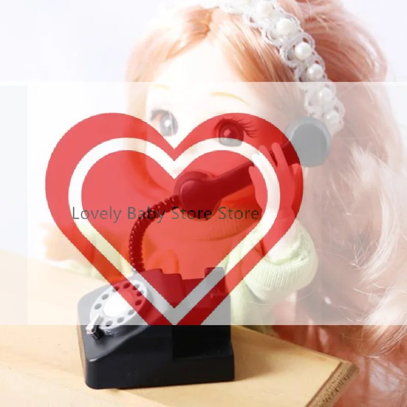 

【BS】HOT Furniture Decoration Gift 1/12 Pretend Play Doll House Kid Miniature plastics Telephone Classic Toys