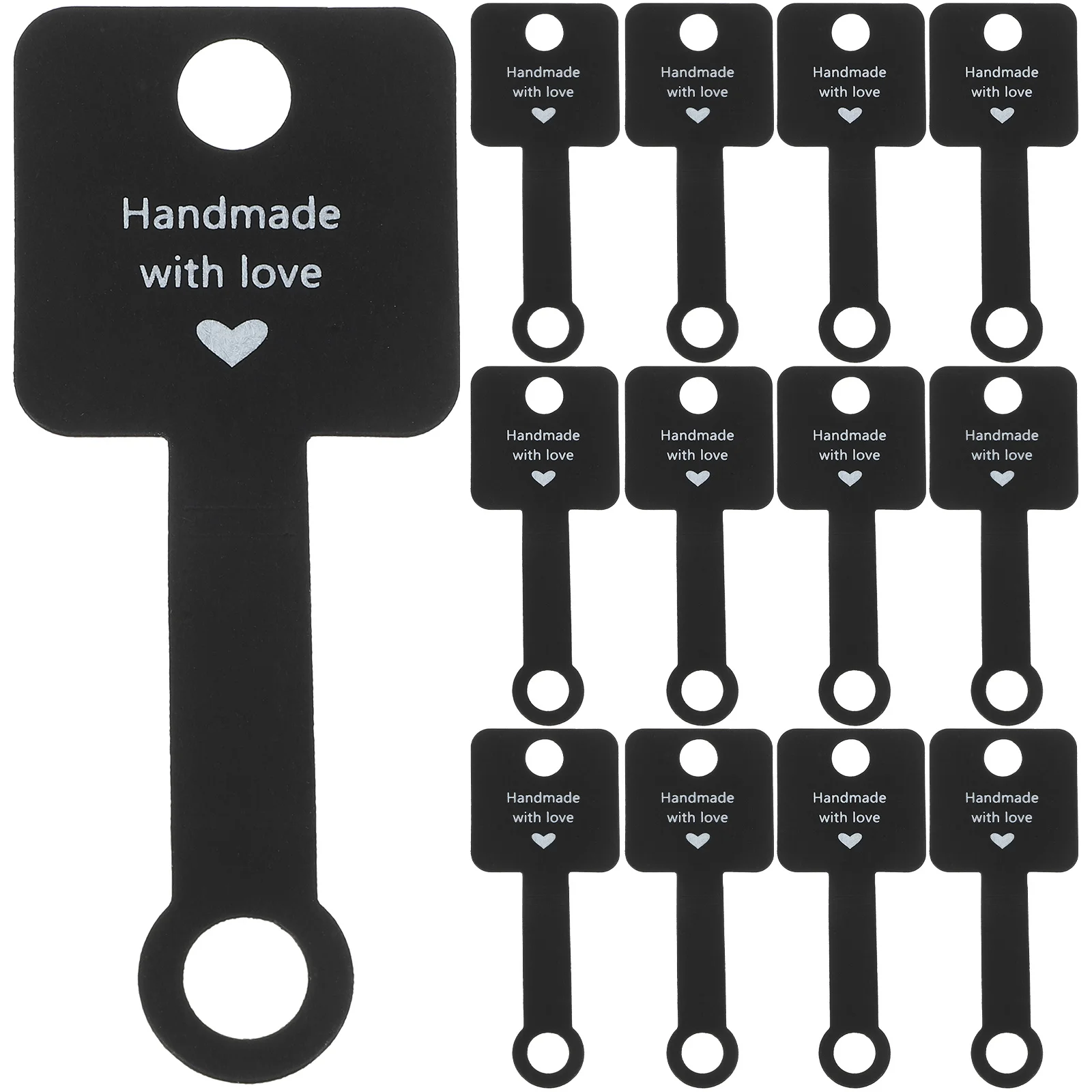 

100Pcs Decorative Jewelry Cards Functional Display Tags for Necklace Bracelet Ring Packaging Small Business Jewelry Supplies