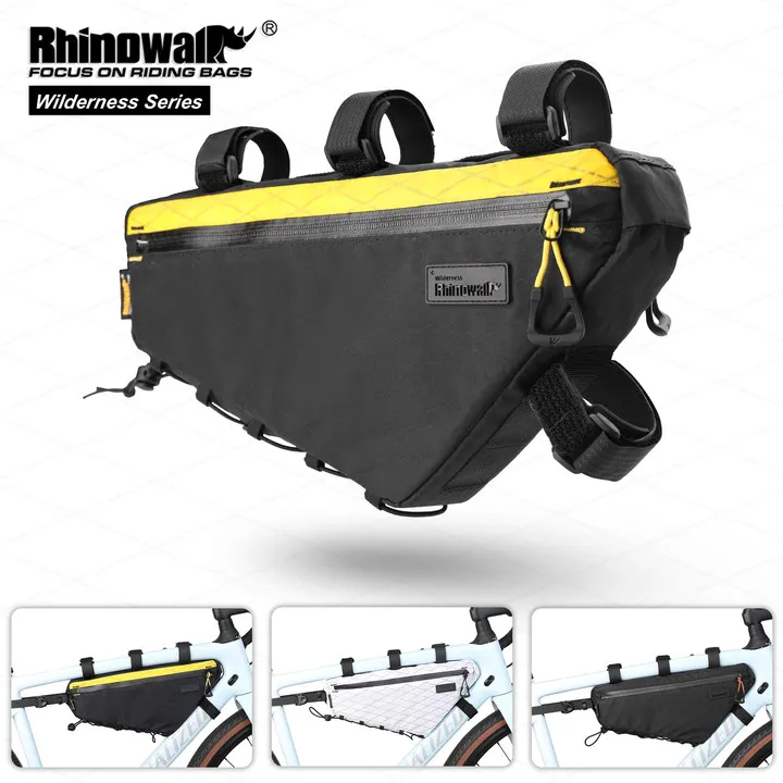 Rhinowalk Bike Frame Bag Waterproof 2.9L Bicycle Triangle Bag Bikepacking Travel Luggage Bag For MTB Road Gravel Bike