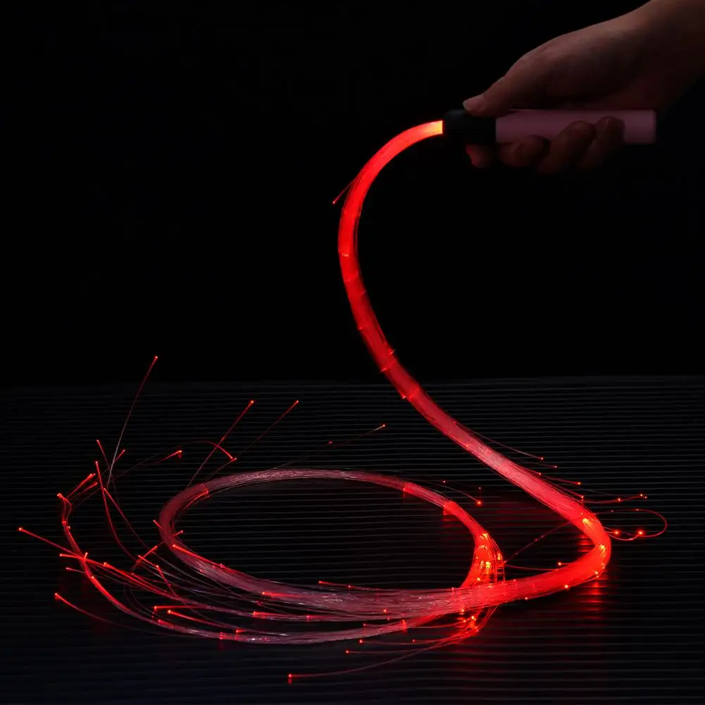 LED-Glasfaser-Peitsche für Raves, 5,6 Fuß 360° ° Schwenkbarer Pixel Whip Dance Space Whip (7 Farben 4 Modi) für LED-Lichtshows und EDM-Tanzfestivals – Detail 20