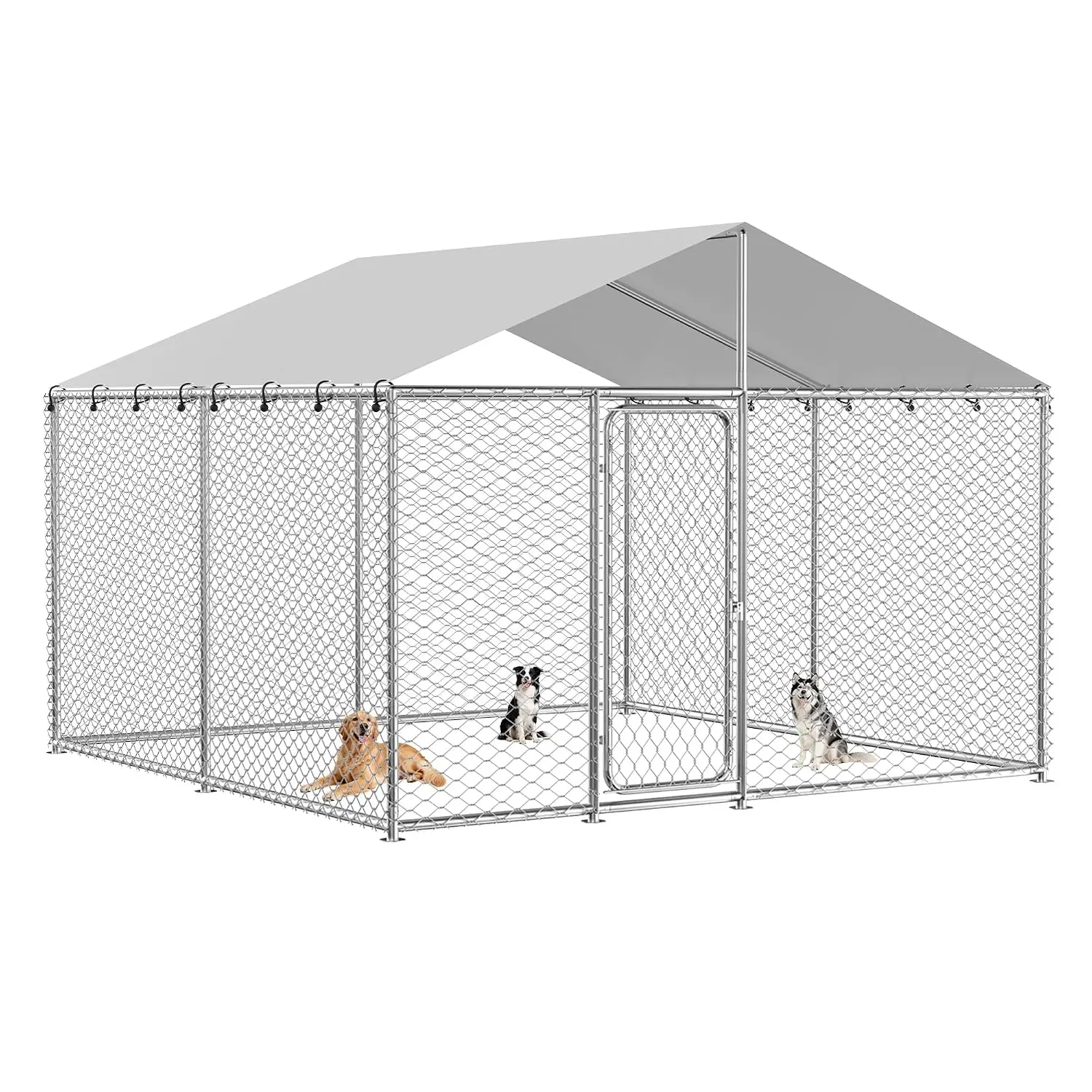 Heavy Duty Outdoor Dog Kennel & Pen for Large Dogs, 10x10ft, Customized