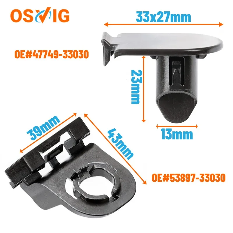 

10 КОМПЛЕКТ OE # 53879-33030 47749-33030 Зажимы для подкрылок переднего бампера для Toyota Camry Corolla Sienna Venza, Lexus ES300h ES250