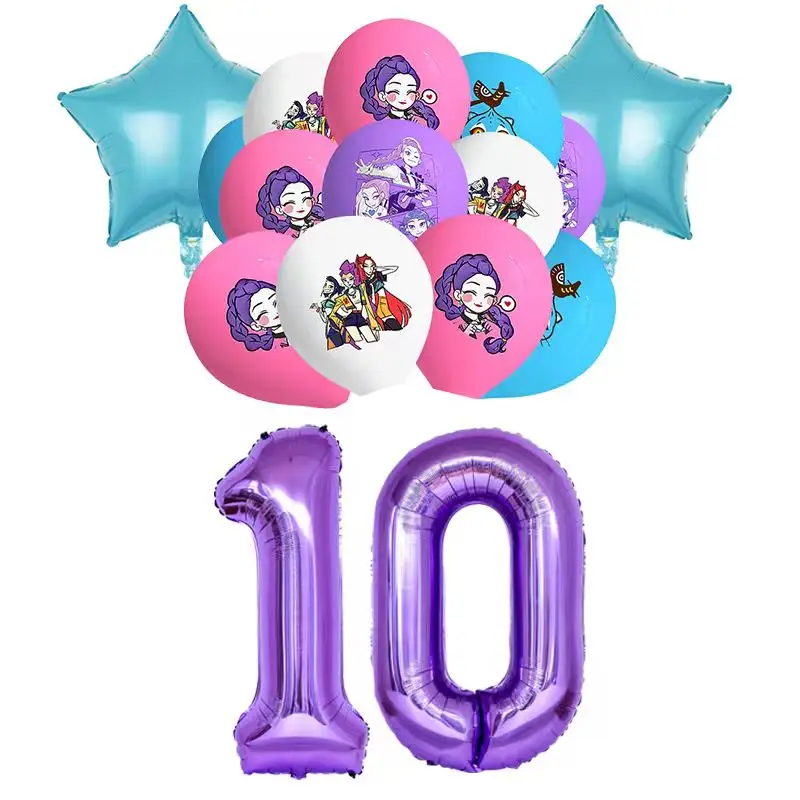 Geburtstagsparty-Dekoration Anime-Charakter Tischgeschirr Teller Becher Ballon-Set Banner Hintergrund Geschenktüte Schlüsselanhänger Party-Zubehör