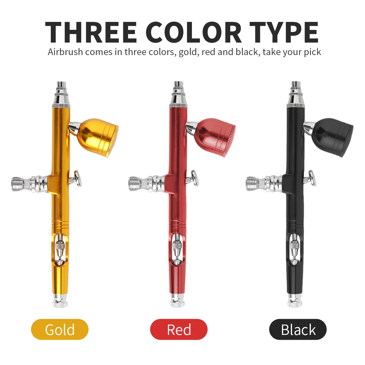 Imagem -04 - Onnfang Aerógrafo 0.3 mm Gravidade Dupla Ação Pintura Prego Pistola Conjunto 7cc Maquiagem Pintura Tatuagem Arte Facial Faça Você Mesmo Spying Ferramenta Ar130