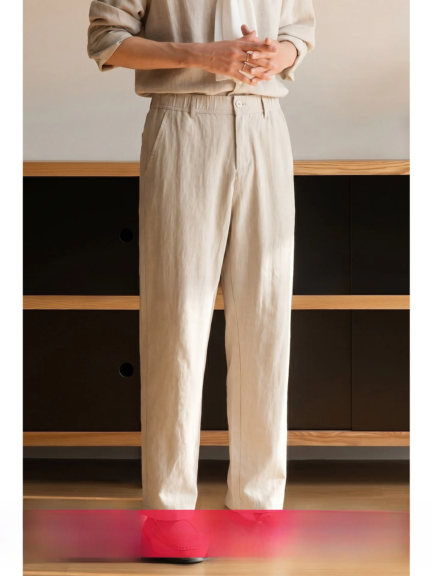 Men's Casual Straight Leg Pants Breathable Linen  Spring Autumn Classic Cleanfit Long Pants Comfortable Fashionable