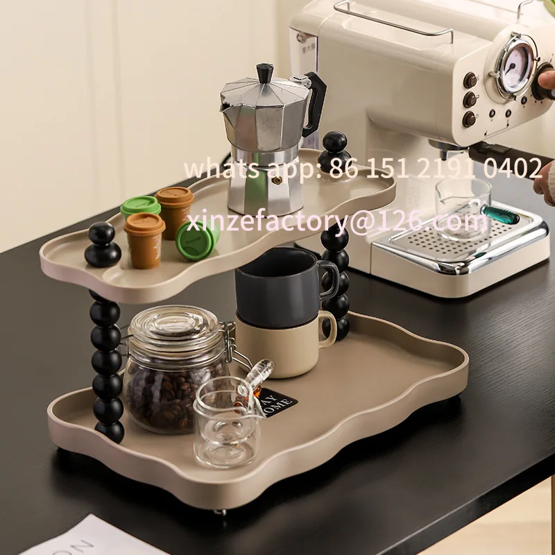 

Customizable Cup Desktop Shelf Vintage Bathroom Wash Table Shelf Makeup Skin Care Product Storage Rack