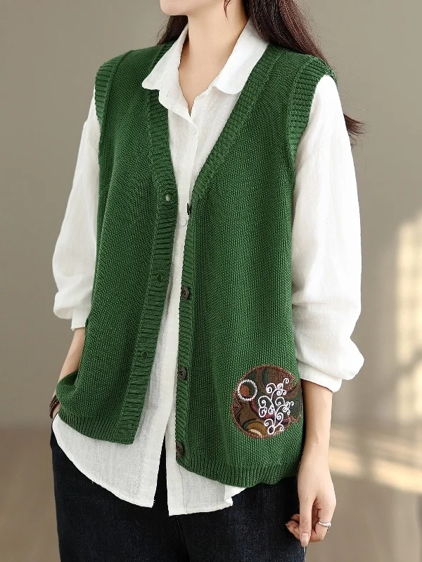 

Women's Loose Knitted Sweater Vest Spring Autumn 2025 Faion Layering Sle Comfortable Fit Commute Friendly Other Material