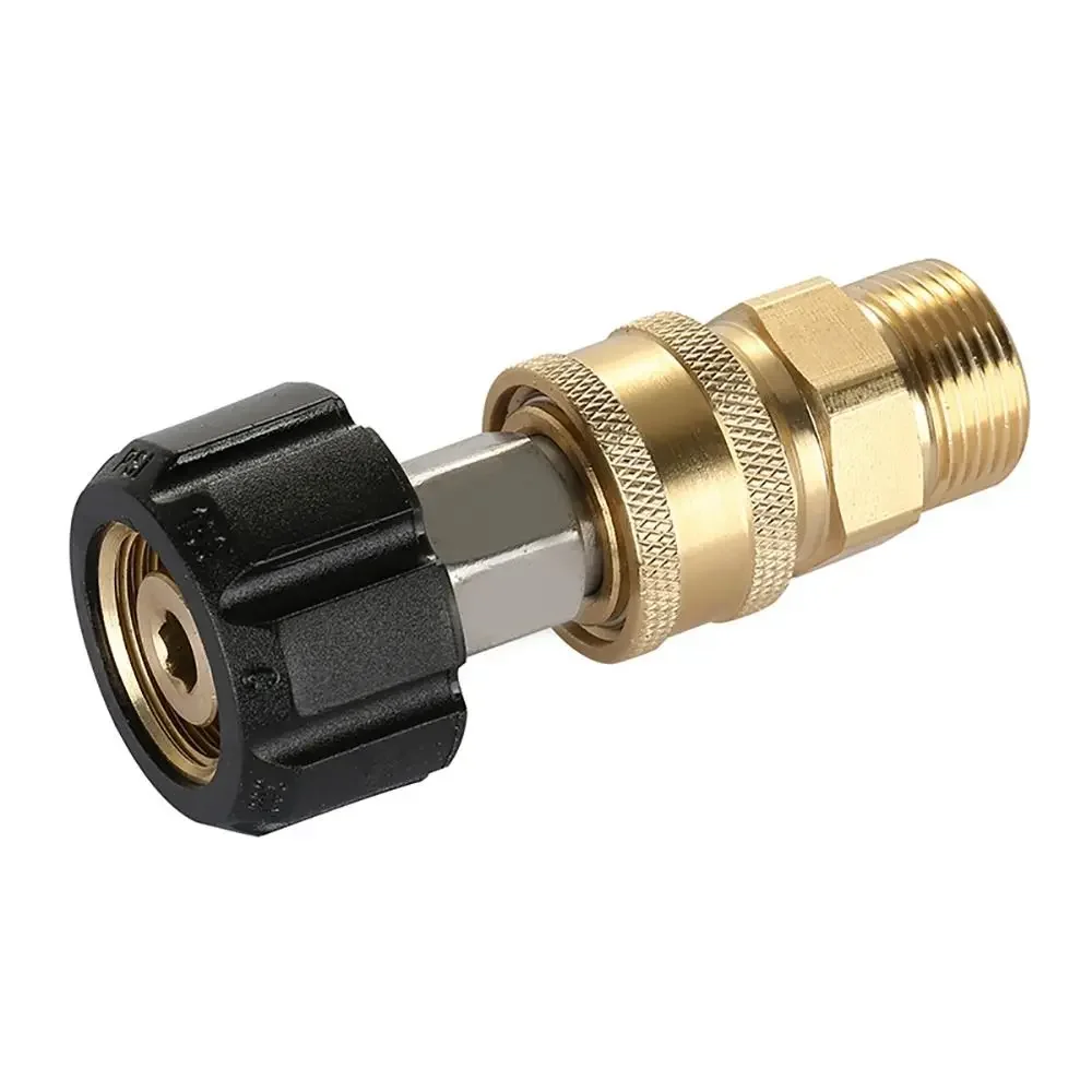 Hochdruckreiniger-Adapter-Set M22-14mm/15mm auf 1/4 Zoll, Schnellverschluss-Drehkupplungen, Schnellkupplungs-Set für Hochdruck-Sprühgeräte – Detail 4
