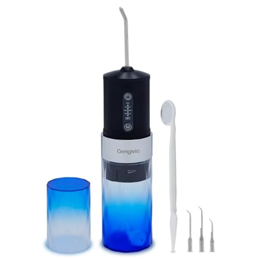

The Ultrasonic 2-in-1 Plaque Removal and Flossing Device for Teeth Cleaning with 4 Replaceable Tips 3 Modes USB Type-C Charging