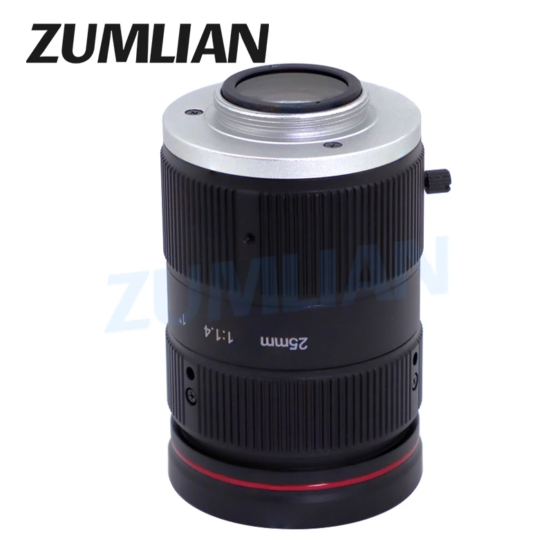 ZUMLIAN 12MP ITS Lens 25mm Fixed Focal Length 1.1 Inch F1.4 C-mount CCTV Lens For Intelligent Transportation And Traffic Camera