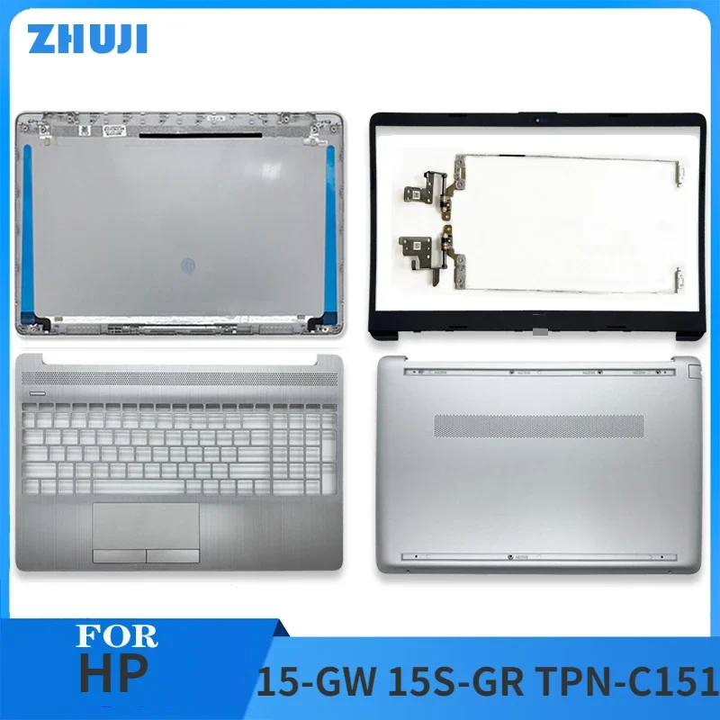 

NEW For HP 15-GW 15S-GR TPN-C151 Laptop LCD Back Cover Front Bezel Palmrest Bottom Case Hinges Top Lid L52012-001 L52007-001