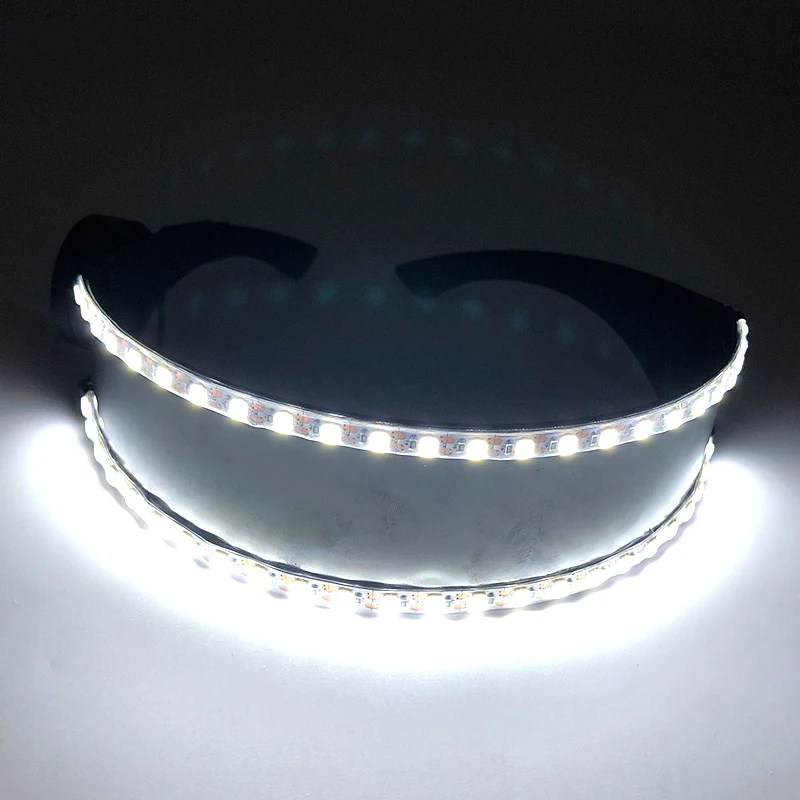 Großhandel LED Visier Brille Coole Karneval Neujahr Blinkende Sonnenbrille Jungen Mädchen Cosplay Brille Punk Sonnenbrille Glow Brillen