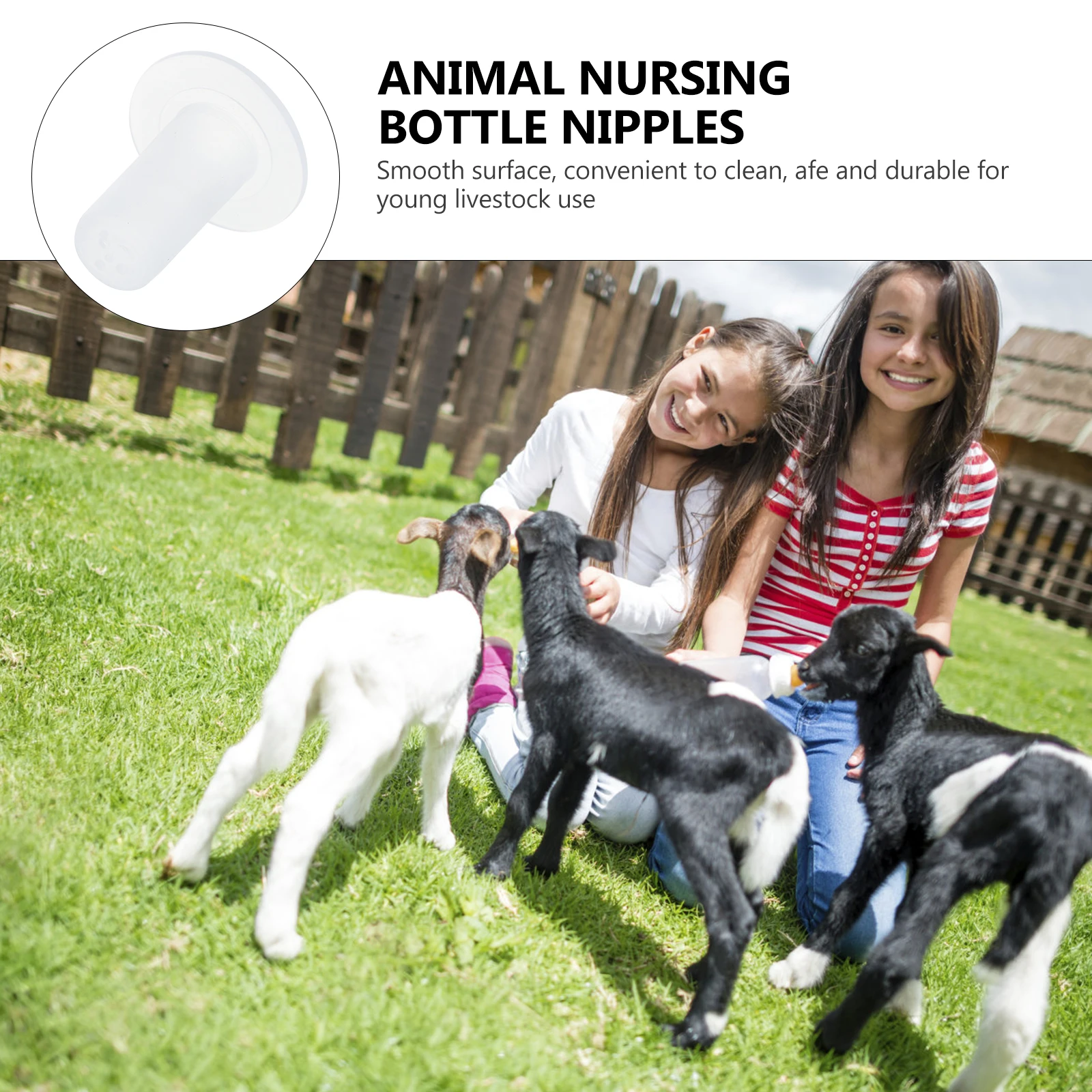 

10 pcs Silicone Nursing Bottle Nipples Calf Goat Pacifier Lamb Milk High Quality Durable Easy Cleaning Piglet Sheep Calf