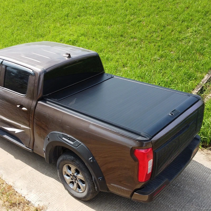 Sturdy Hard Aluminium Alloy Retractable Roll Up Tonneau Cover 4X4 Pickup Truck Bed Exterior Accessories
