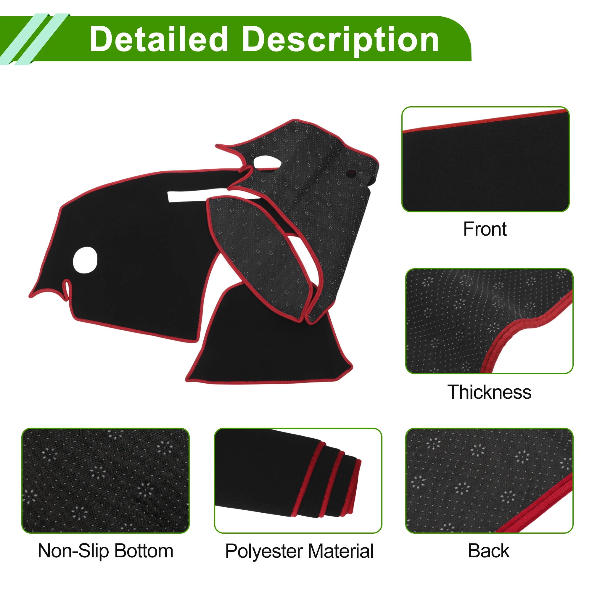 

UXCELL Dashboard Cover for Daihatsu Cast LA250S/LA260S Dash Cover Mat Carpet Center Console Dash Cover Mat