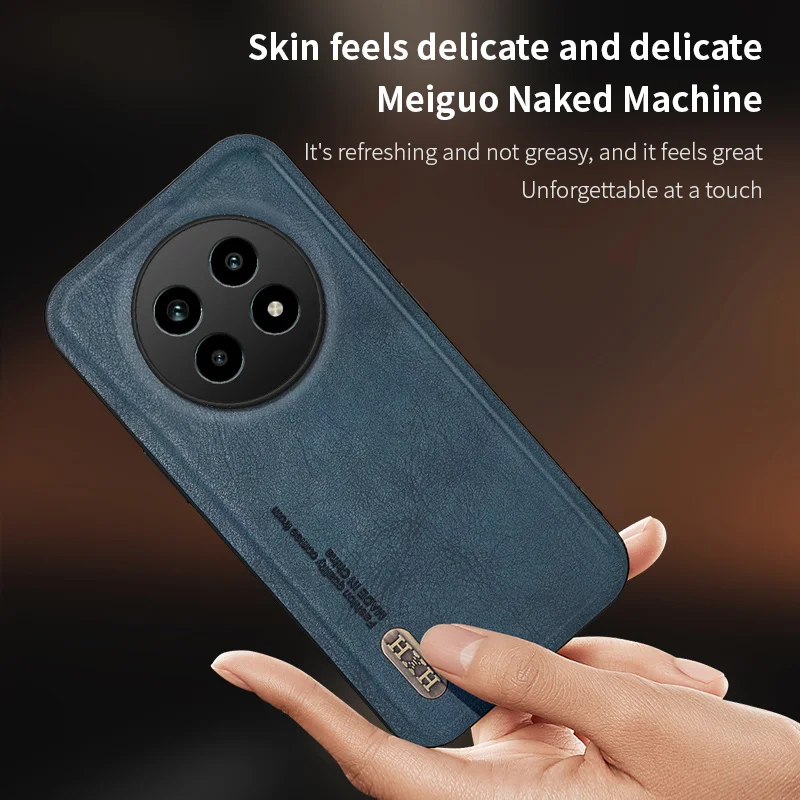 Back Leather Case for Realme 13+ Skin Feel Case Camera Lens Protection Cover Realme 13 4G Phone Fundas Realme 13  13 Pro+