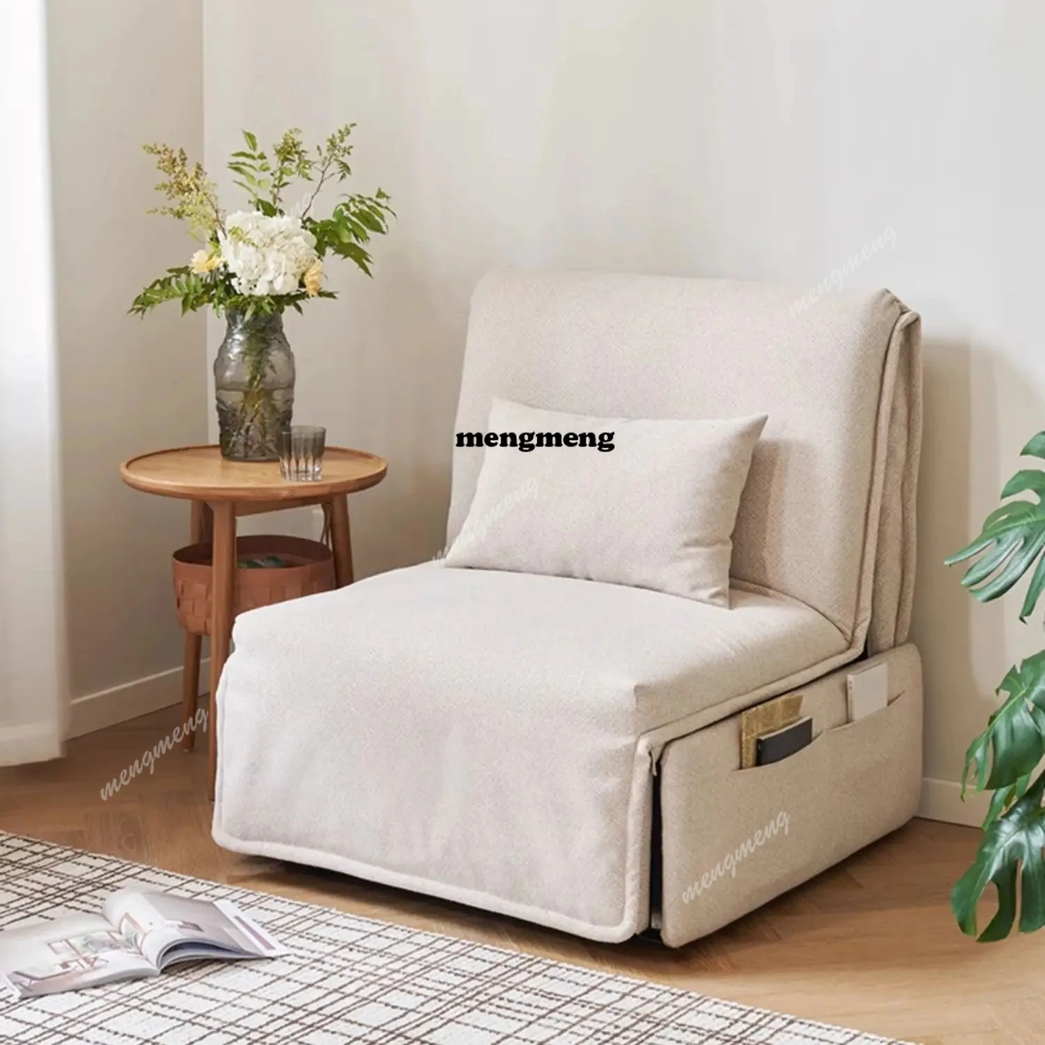 Cozy electric sofa bed intelligent remote control multi-function foldable living room tofu block sofa