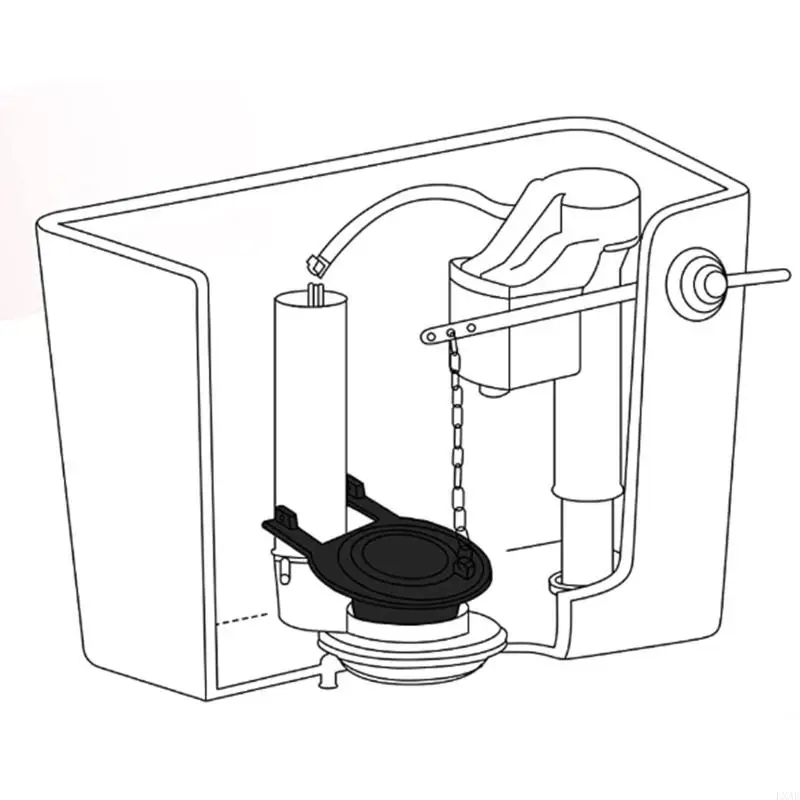 LXAF Toilettenablauf für Ventilspülung, Ersatz-Gummiklappe, Badezimmer, universelle Toilettenklappendichtung, verstellbar für – Detail 5