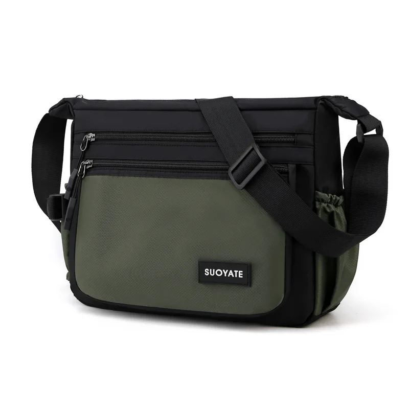 Bolsa de mensajero Horizontal de un hombro para hombre, bolsa de libros de gran capacidad a la moda, bolso cruzado para deportes al aire libre,