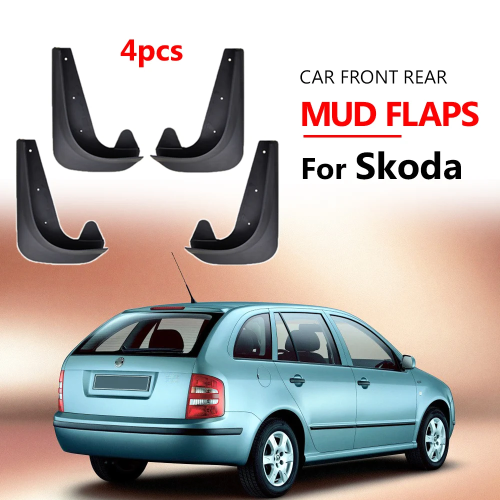 Set Universal Mudflaps Mud Flaps Splash Guards Mudguards For Skoda Citigo Fabia Octavia Rapid Roomster Yeti 6Y 5J NJ 1U 1Z 5E