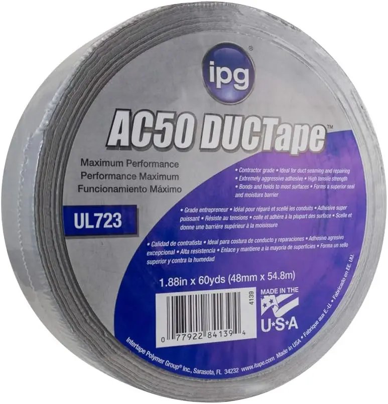 

4139 Premium Grade AC50 DUCTape 1.88" x 60 yd, Silver (Single Roll)