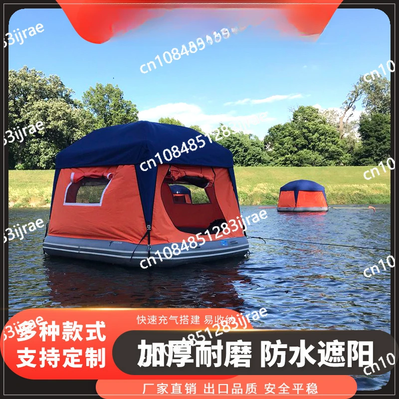 Inflatable Water Tent Floating Platform Magic Carpet Fishing Platform BoatYacht Floating Fishing PlatformSea TourismCamping Boat