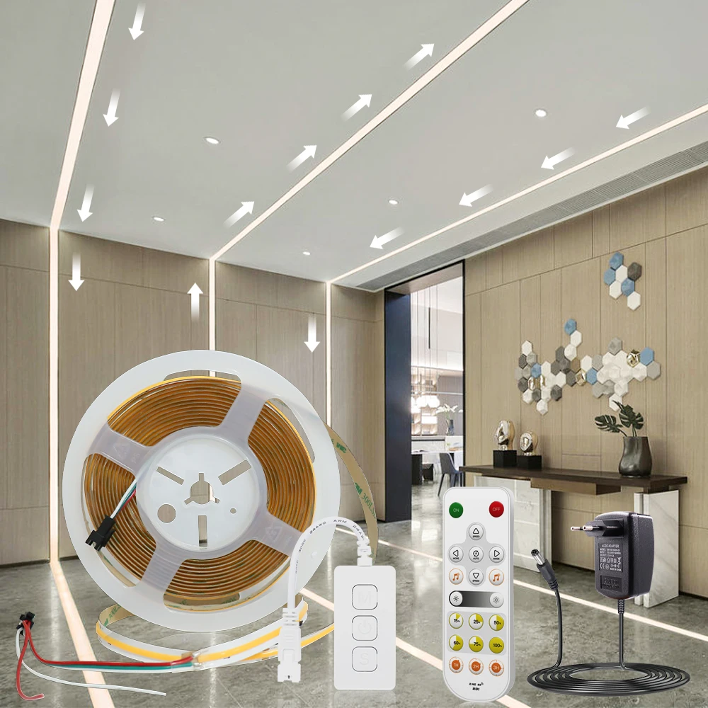 Single Color Running Water Flowing LED Strip Kit RF Touch Wireless Panel Switch SP546E Remote For WS2811 Single Color IC Strip