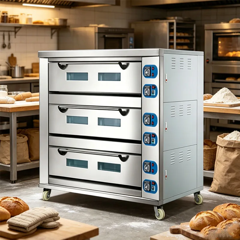 Deck Oven Industrial Bread Baking Oven Commercial Pizza Bakery Oven Stainless Steel Large Capacity Customization