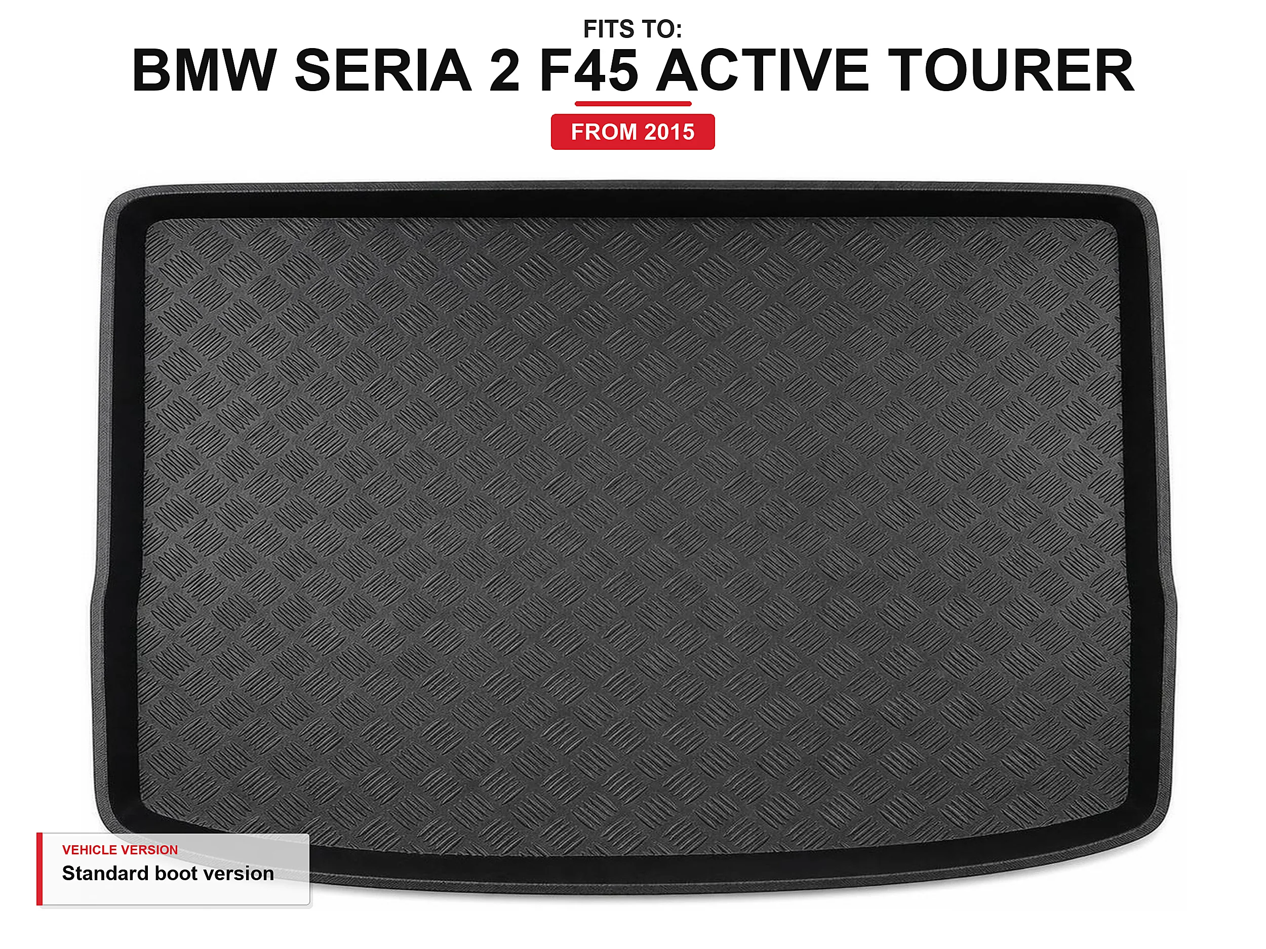 Kofferbakmat met rand voor: Bmw 2 Serie F45 Active Tourer 2015-