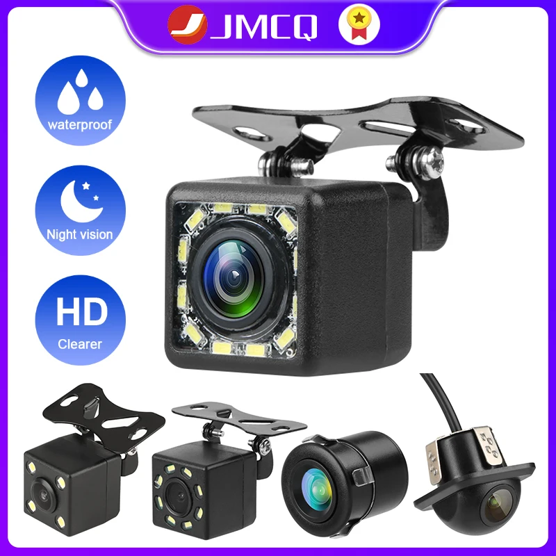 

JMCQ Car Rear View Camera 12 LED Night Vision Reversing Auto Parking Vehicle Cam CCD Waterproof HD Video For Car Monitor